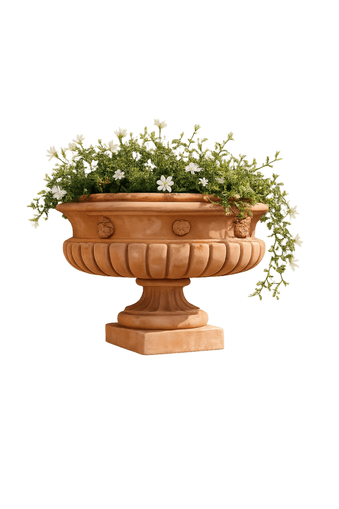 Preview: Coupe classique en terre cuite d’Impruneta – artisanat toscan authentique, résistante au gel